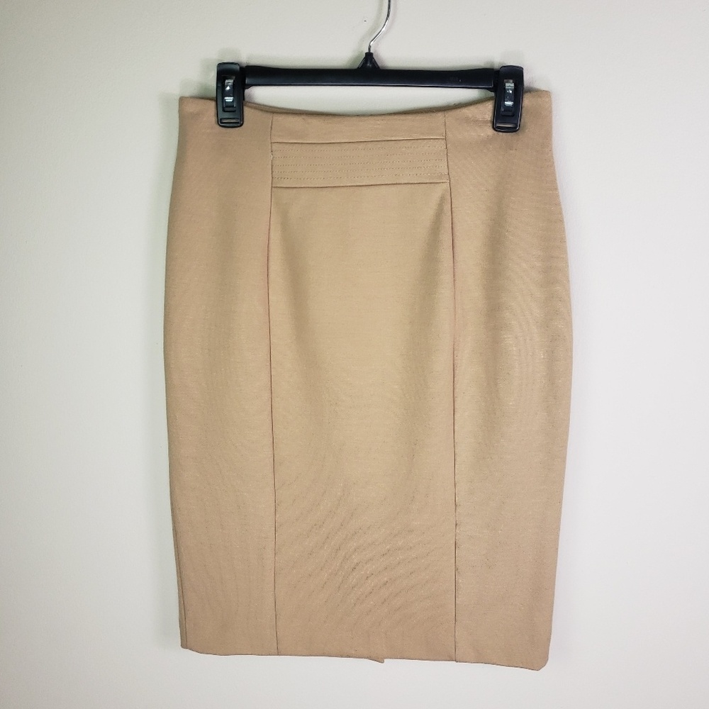 Adrienne Vittadini Pencil/Camel Skirt, Size 6